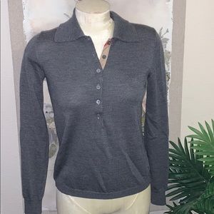🌺HP🌺Burberry Grey Novachek Merino Wool Sweater
